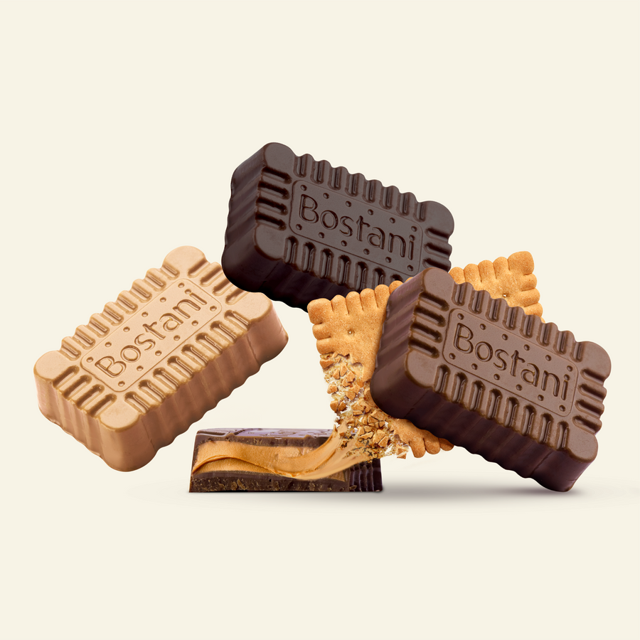 Butter Biscuit Chocolate bars on a biscuit, Belgian chocolate