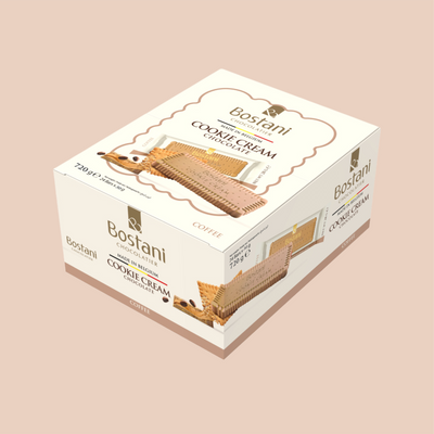 Bostani Cookie Cream Gold chocolate bar box, 720 g