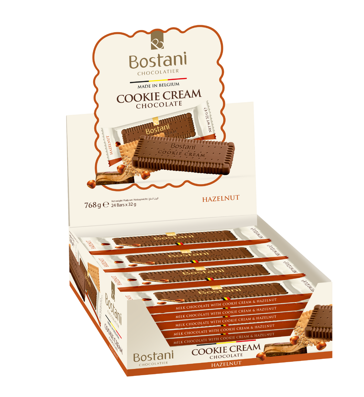 Cookie Cream Bar Milk Hazelnut